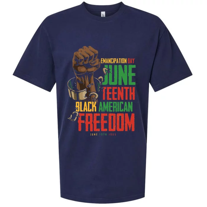 Juneteenth African American Freedom Black Pride Juneteenth Sueded Cloud Jersey T-Shirt