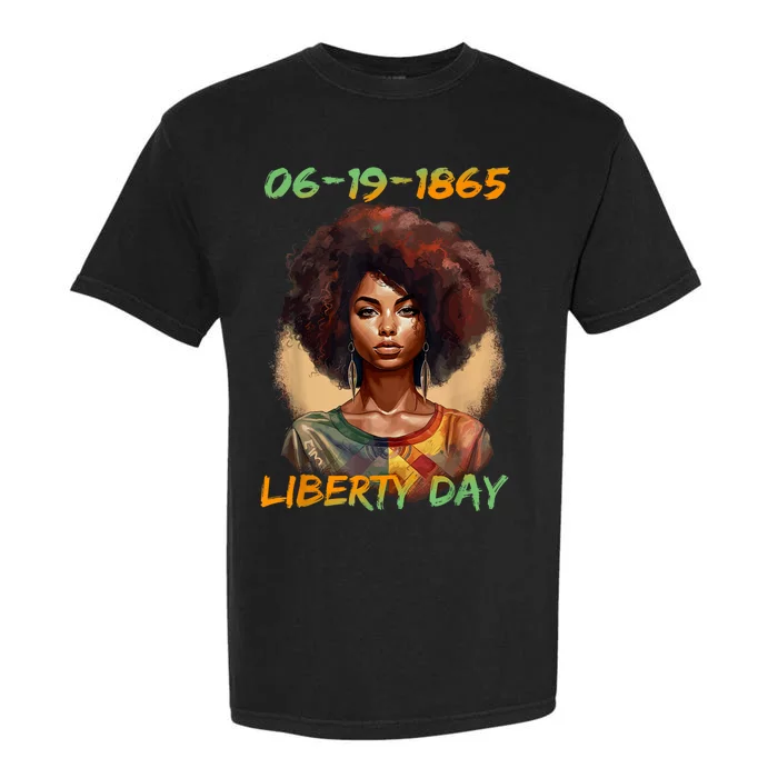 Juneteenth African American Women Independence Day Garment-Dyed Heavyweight T-Shirt