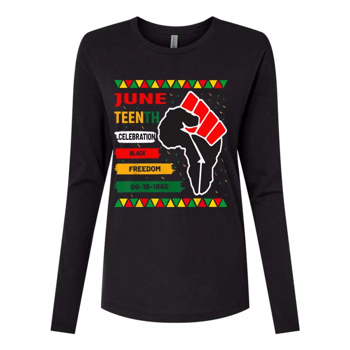 Juneteenth African American Freedom Black Pride Juneteenth Womens Cotton Relaxed Long Sleeve T-Shirt