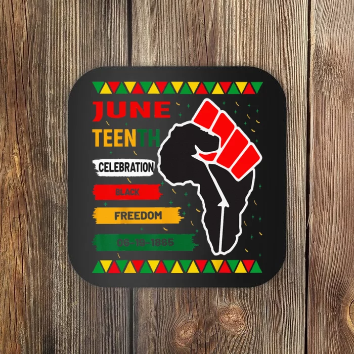 Juneteenth African American Freedom Black Pride Juneteenth Coaster