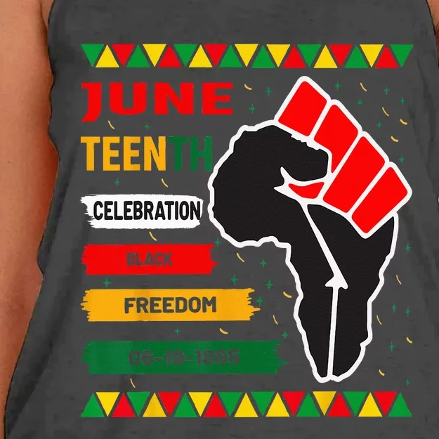 Juneteenth African American Freedom Black Pride Juneteenth Women's Knotted Racerback Tank