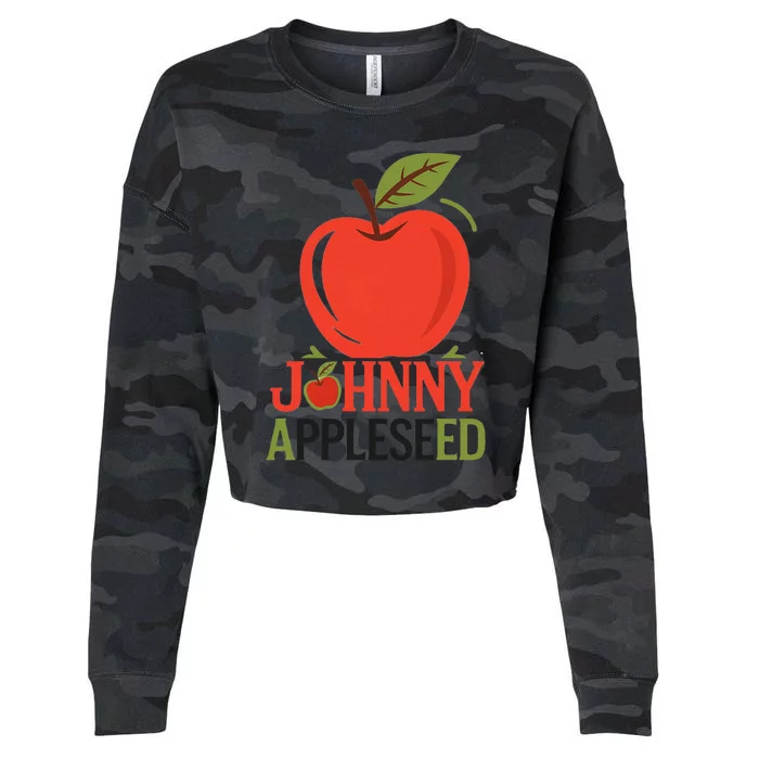 Johnny Appleseed Apple Day Sept 26 Orchard Nursery Cropped Pullover Crew