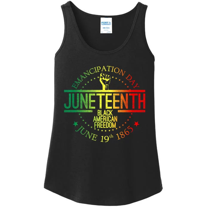 Juneteenth African American Freedom Black History June 19 Ladies Essential Tank