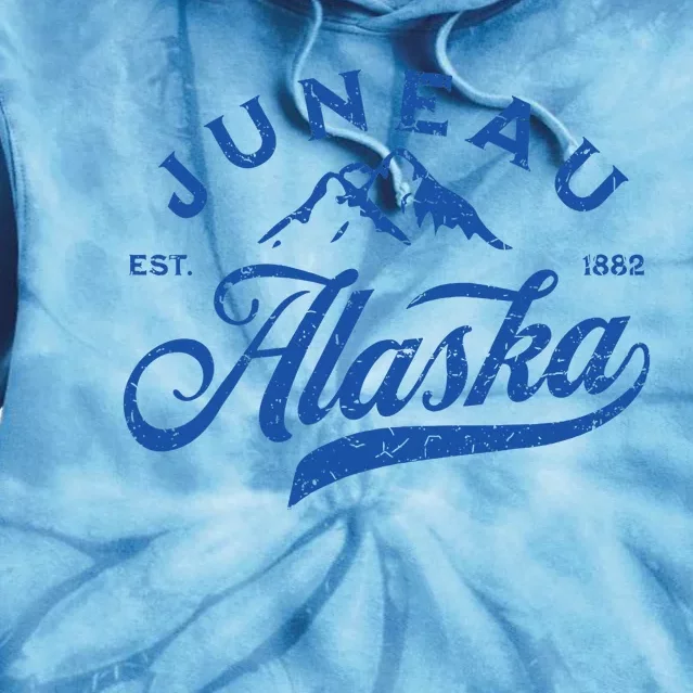 Juneau Alaska Ak Mountains Family Vacation Souvenir Tie Dye Hoodie