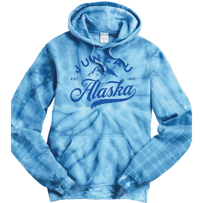 Juneau Alaska Ak Mountains Family Vacation Souvenir Tie Dye Hoodie