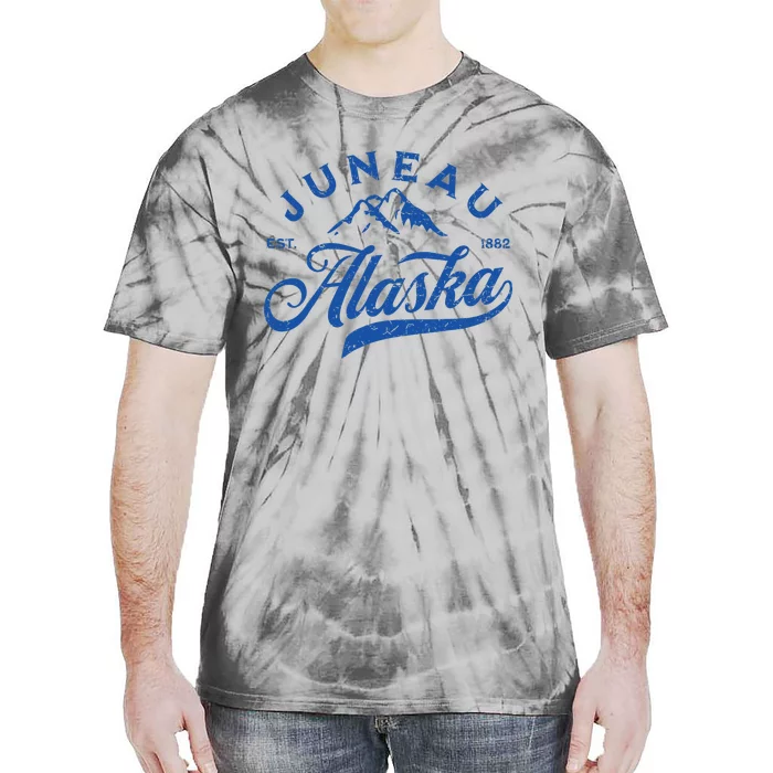 Juneau Alaska Ak Mountains Family Vacation Souvenir Tie-Dye T-Shirt