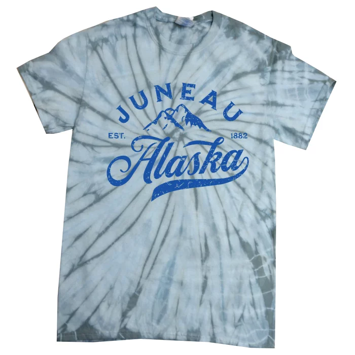 Juneau Alaska Ak Mountains Family Vacation Souvenir Tie-Dye T-Shirt