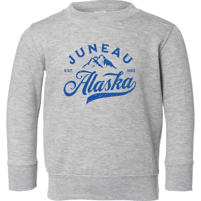 Juneau Alaska Ak Mountains Family Vacation Souvenir Toddler Sweatshirt