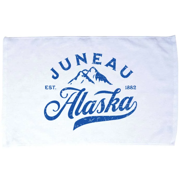 Juneau Alaska Ak Mountains Family Vacation Souvenir Microfiber Hand Towel