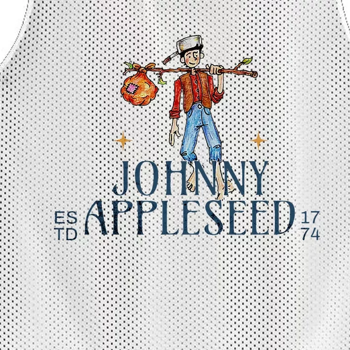 Johnny Appleseed Apple Day Sept 26 Orchard Nursery Mesh Reversible Basketball Jersey Tank