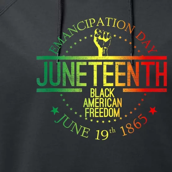 Juneteenth African American Freedom Black History June 19 Performance Fleece Hoodie