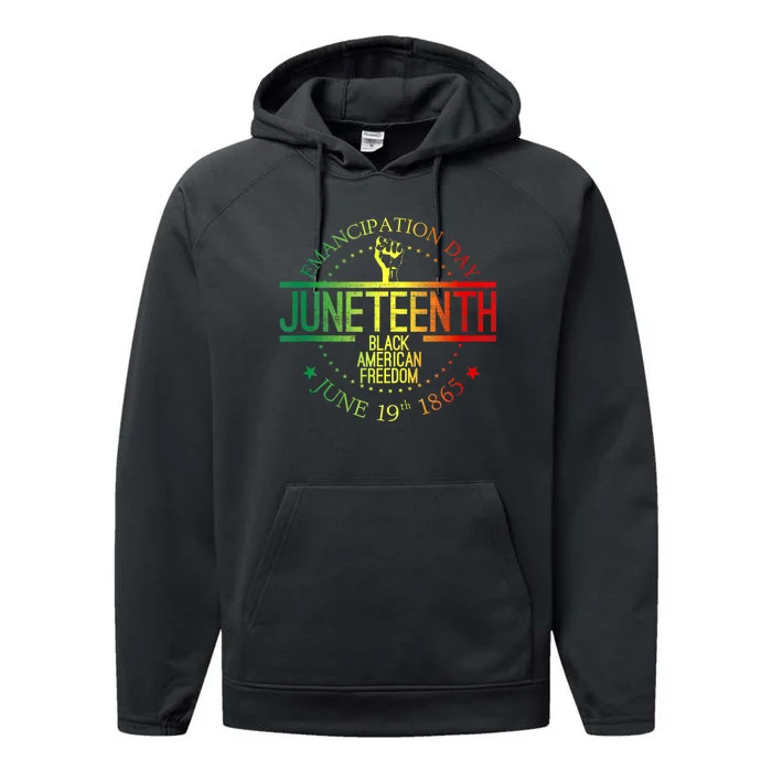 Juneteenth African American Freedom Black History June 19 Performance Fleece Hoodie