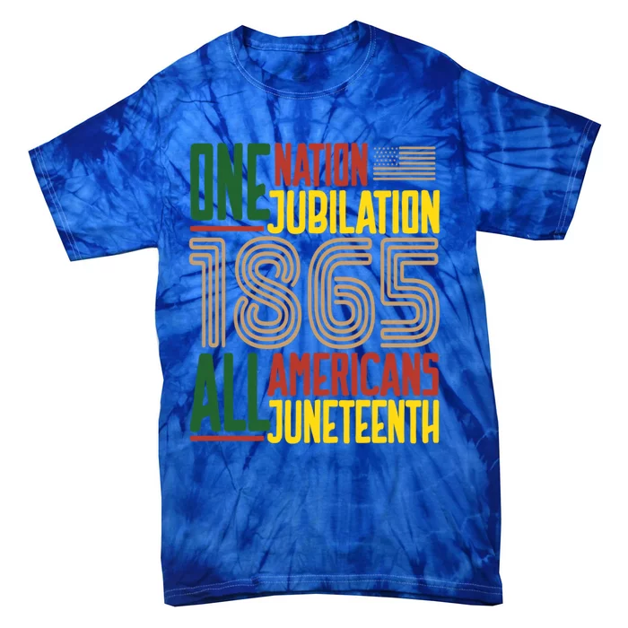 Junenth African American Black History 1865 Junenth Cool Gift Tie-Dye T-Shirt