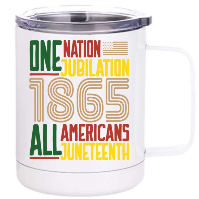 Junenth African American Black History 1865 Junenth Cool Gift Front & Back 12oz Stainless Steel Tumbler Cup