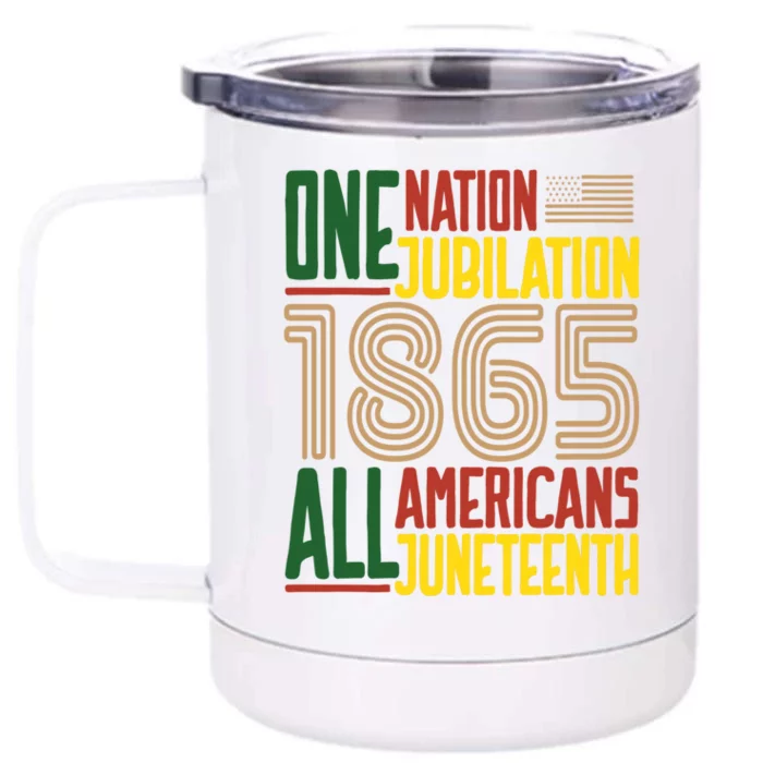 Junenth African American Black History 1865 Junenth Cool Gift Front & Back 12oz Stainless Steel Tumbler Cup