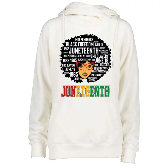 Junenth African America Freedom Day 1865 Junenth Gift Womens Funnel Neck Pullover Hood