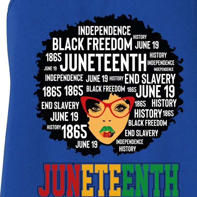 Junenth African America Freedom Day 1865 Junenth Gift Women's Racerback Tank