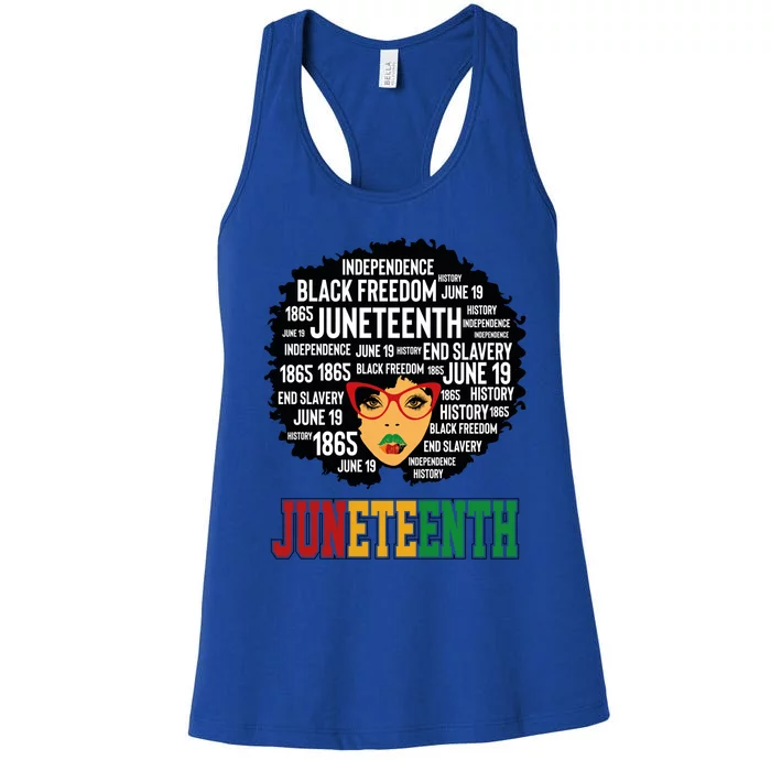 Junenth African America Freedom Day 1865 Junenth Gift Women's Racerback Tank