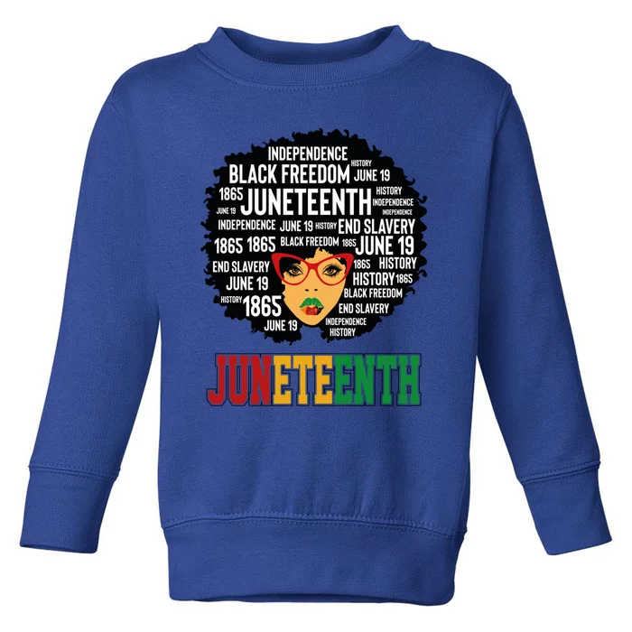 Junenth African America Freedom Day 1865 Junenth Gift Toddler Sweatshirt