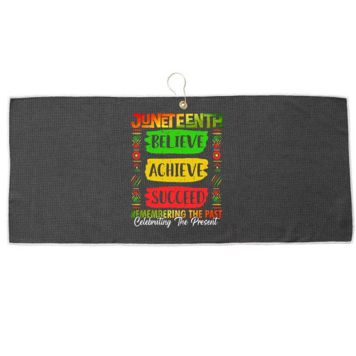 Juneteenth African American Celebrate Black Freedom Large Microfiber Waffle Golf Towel