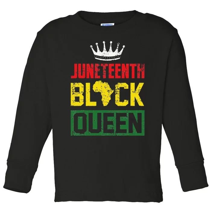 Juneteenth Afro American Wo Mom Matching Juneteenth Toddler Long Sleeve Shirt