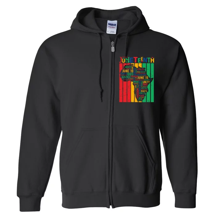 Juneteenth African American Freedom Black History June 19 Full Zip Hoodie