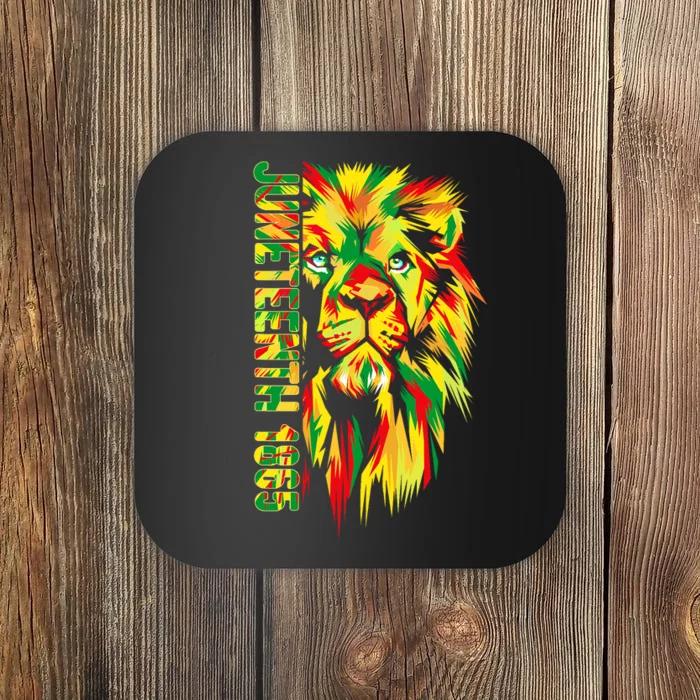 Juneteenth African American Black Lion 1865 King Coaster