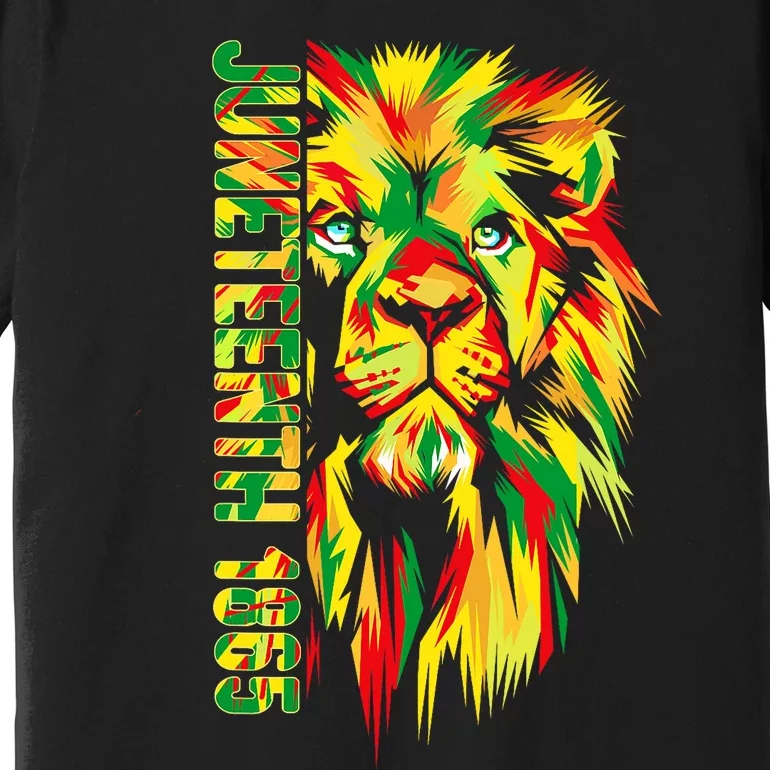 Juneteenth African American Black Lion 1865 King Premium T-Shirt