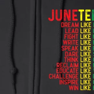 Juneteenth African American Full Zip Hoodie