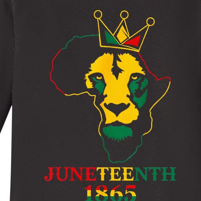 Juneteenth African American Black Lion 1865 King Gifts Baby Long Sleeve Bodysuit