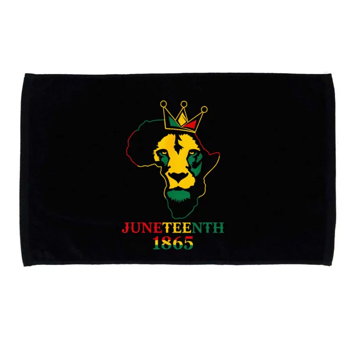 Juneteenth African American Black Lion 1865 King Gifts Microfiber Hand Towel