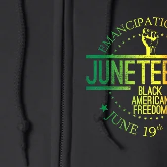 Juneteenth African American Freedom Black History June 19 Full Zip Hoodie