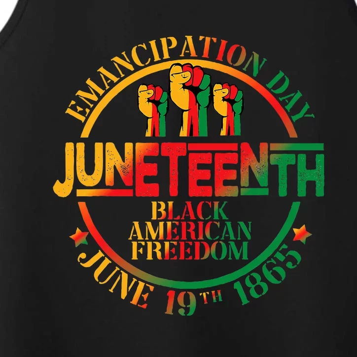 Juneteenth African American Freedom Black History June 19 Performance Tank