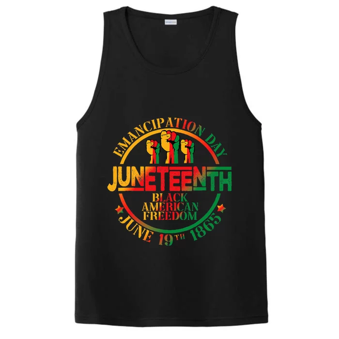 Juneteenth African American Freedom Black History June 19 Performance Tank