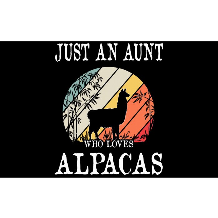 Just An Aunt Who Loves Alpacas Bumper Sticker