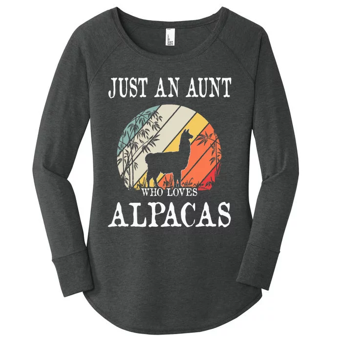 Just An Aunt Who Loves Alpacas Women's Perfect Tri Tunic Long Sleeve Shirt