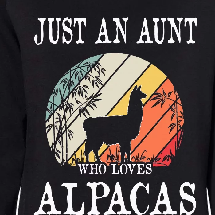 Just An Aunt Who Loves Alpacas Womens California Wash Sweatshirt