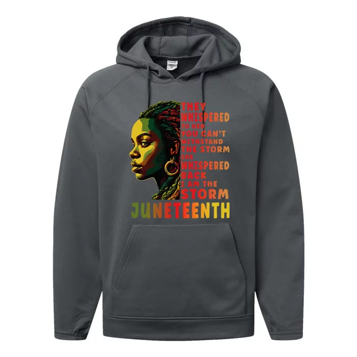 Juneteenth Afro American Black Women Black History Performance Fleece Hoodie