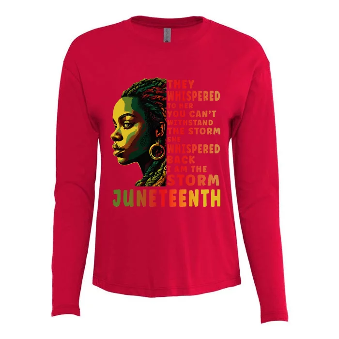 Juneteenth Afro American Black Women Black History Womens Cotton Relaxed Long Sleeve T-Shirt