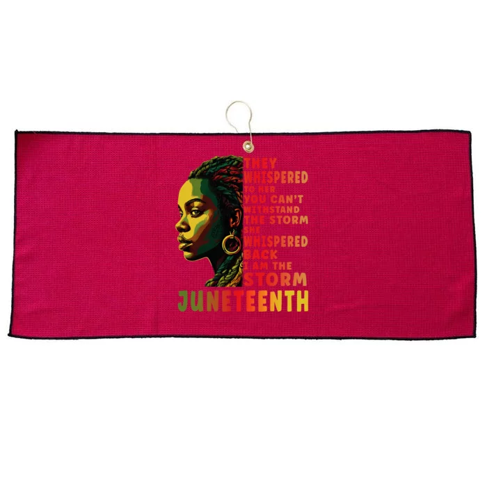 Juneteenth Afro American Black Women Black History Large Microfiber Waffle Golf Towel