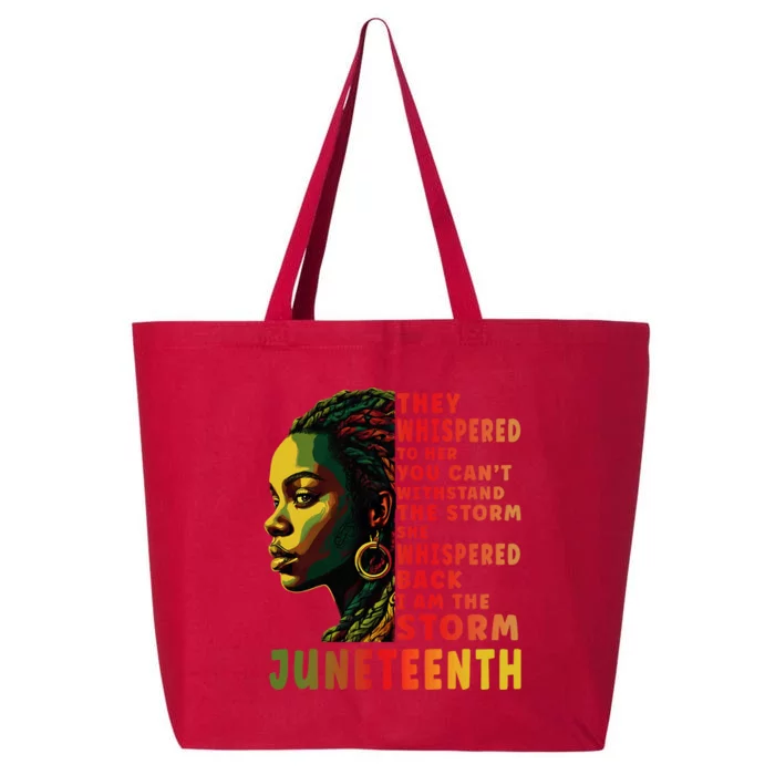 Juneteenth Afro American Black Women Black History 25L Jumbo Tote