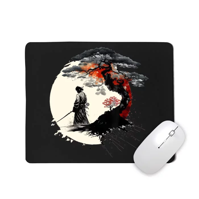 Japanese Art Aikido Tree Of Life Peace Art Of War Samurai Mousepad