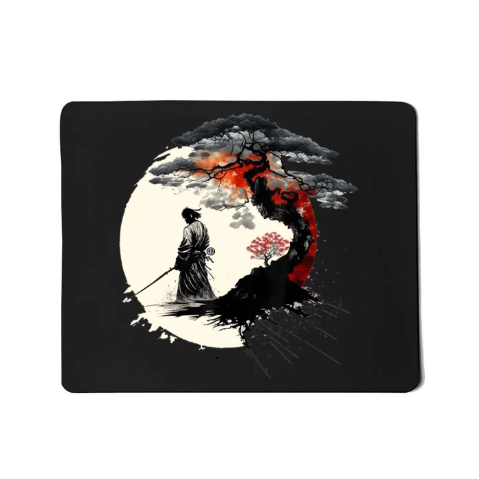 Japanese Art Aikido Tree Of Life Peace Art Of War Samurai Mousepad