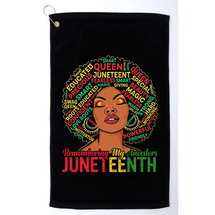 Juneteenth  African American Black  1865 Platinum Collection Golf Towel