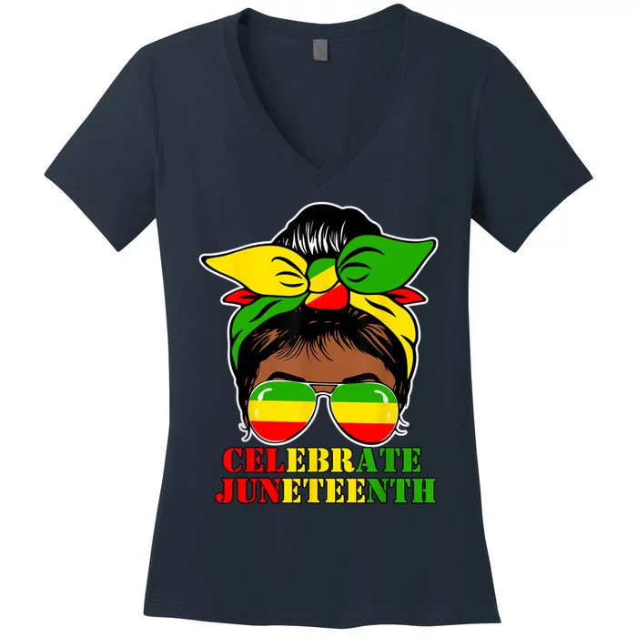 Juneteenth African American Black History June 19 Women's V-Neck T-Shirt