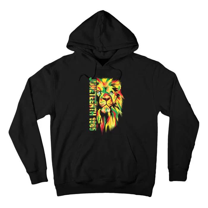 Juneteenth African American Black Lion 1865 King Tall Hoodie