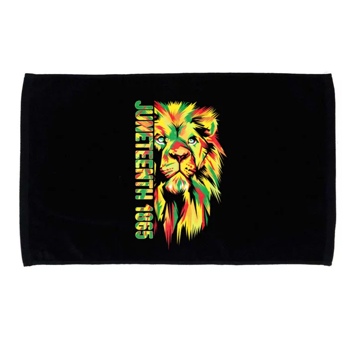 Juneteenth African American Black Lion 1865 King Microfiber Hand Towel