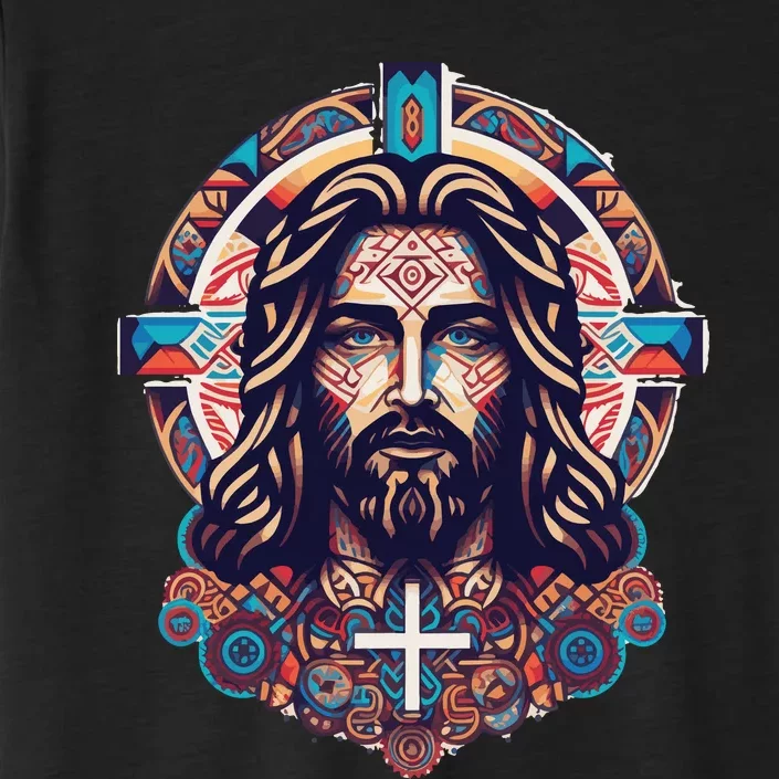 Jesus Abstract Art ChromaSoft Performance T-Shirt