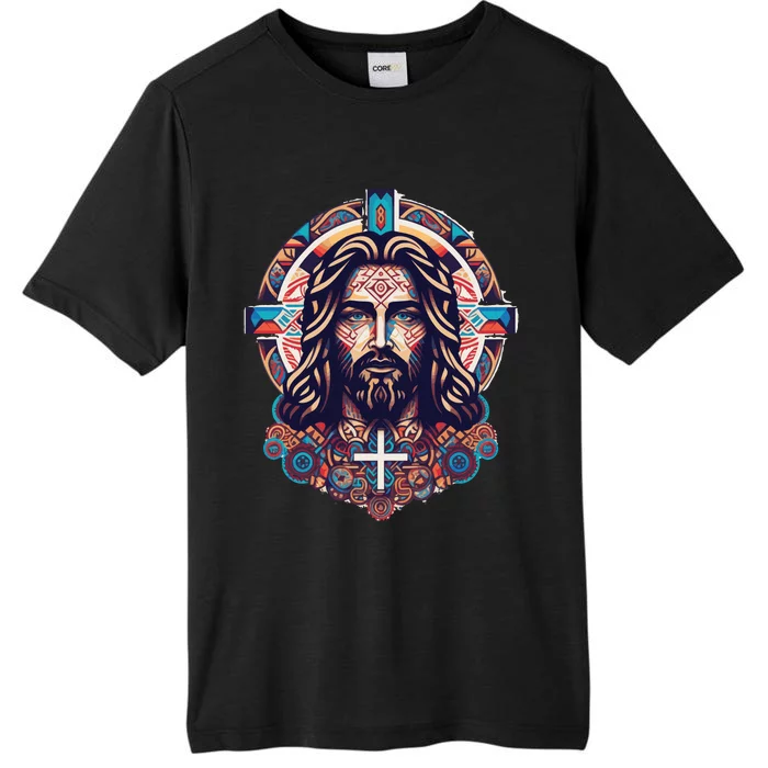 Jesus Abstract Art ChromaSoft Performance T-Shirt