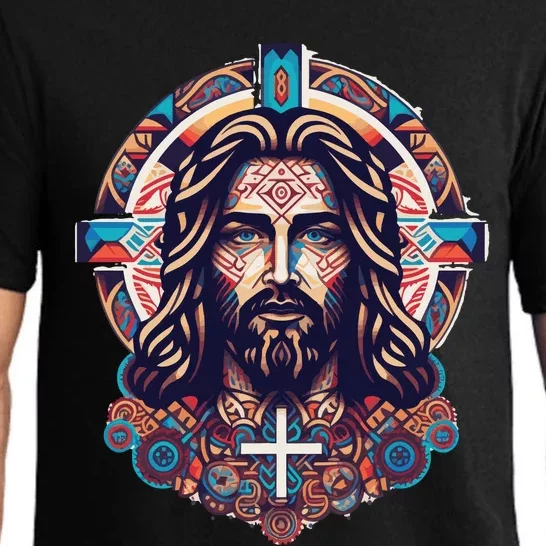 Jesus Abstract Art Pajama Set